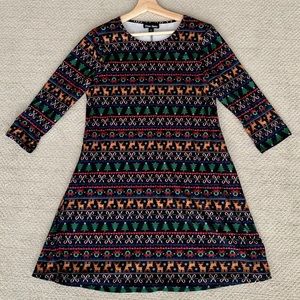 Dress Works brand Holiday print swing dress